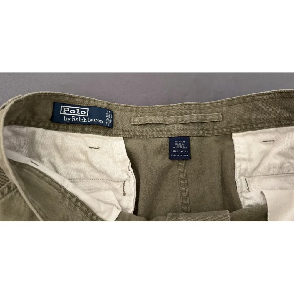 VTG Polo Ralph Lauren Pants Men's Size 36X30 Green RL 67 Chino Cargo Classic